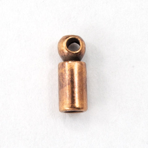 4mm x 8mm Antique Copper Cord End-General Bead
