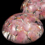 18mm Pink/Silver Foil Cabochon #AHE003-General Bead