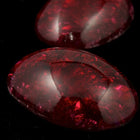 13mm x 18mm Dark Ruby Foiled Oval #AHH001-General Bead