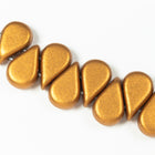 5mm x 8mm Matte Bronze Gold 2 Hole Amos Par Puca Beads (5 Gm 3 Pack, 100 Gm)