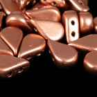 5mm x 8mm Matte Copper Gold 2 Hole Amos Par Puca Beads (5 Gm)