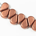 5mm x 8mm Matte Copper Gold 2 Hole Amos Par Puca Beads (5 Gm)