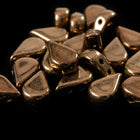 5mm x 8mm Dark Gold Bronze 2 Hole Amos Par Puca Beads (5 Gm 3 Pack, 100 Gm)