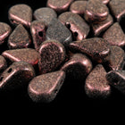 5mm x 8mm Matte Metallic Dark Violet 2 Hole Amos Par Puca Beads (5 Gm 3 Pack, 100 Gm)
