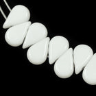 5mm x 8mm White 2 Hole Amos Par Puca Beads (5 Gm)