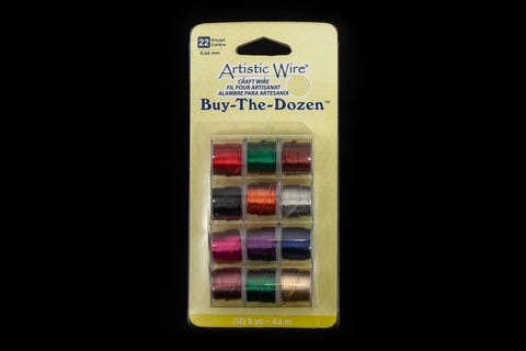Artistic Wire. "Buy-The-Dozen" 24 Gauge Round Wire Assorted Color Mix (1 Pack, 3 Pack)