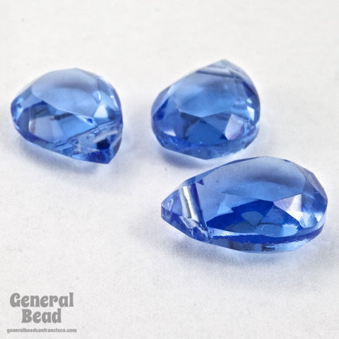 8mm x 11mm Sapphire Flat Teardrop #AZP004-General Bead