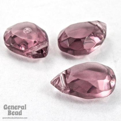 8mm x 11mm Amethyst Flat Teardrop #AZP005-General Bead