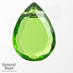 8mm x 11mm Emerald Flat Teardrop #AZP006-General Bead