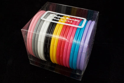 Thin Retro Rainbow Bangle Mix #BAN023-General Bead