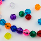 Beadery Transparent Multi Faceted Round Bead Mix (4mm, 6mm, 8mm, 10mm, 12mm)-General Bead