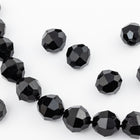 Beadery Opaque Black Faceted Round Beads (4mm, 6mm, 8mm, 10mm, 12mm)-General Bead