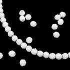Beadery Opaque White Faceted Round Beads (4mm, 6mm, 8mm, 10mm)-General Bead