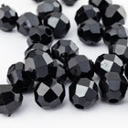 Beadery Opaque Black Faceted Round Beads (4mm, 6mm, 8mm, 10mm, 12mm)-General Bead