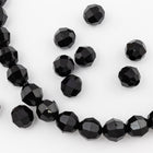 Beadery Opaque Black Faceted Round Beads (4mm, 6mm, 8mm, 10mm, 12mm)-General Bead