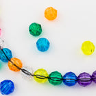 Beadery Transparent Multi Faceted Round Bead Mix (4mm, 6mm, 8mm, 10mm, 12mm)-General Bead