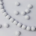 Beadery Opaque White Faceted Round Beads (4mm, 6mm, 8mm, 10mm)-General Bead