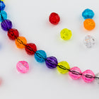 Beadery Transparent Multi Faceted Round Bead Mix (4mm, 6mm, 8mm, 10mm, 12mm)-General Bead