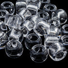 6mm x 9mm Beadery Transparent Crystal Pony Plastic Craft Bead-General Bead
