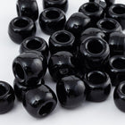 6mm x 9mm Beadery Opaque Black Pony Plastic Craft Bead-General Bead