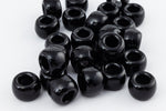 6mm x 9mm Beadery Opaque Black Pony Plastic Craft Bead-General Bead