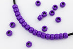 6mm x 9mm Beadery Opaque Purple Pony Plastic Craft Bead-General Bead