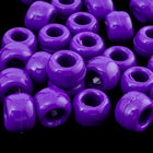 6mm x 9mm Beadery Opaque Purple Pony Plastic Craft Bead-General Bead