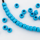 6mm x 9mm Beadery Opaque Baby Blue Pony Plastic Craft Bead-General Bead