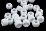 6mm x 9mm Beadery Opaque White Pony Plastic Craft Bead-General Bead