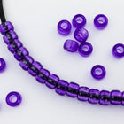 6mm x 9mm Beadery Transparent Amethyst Pony Plastic Craft Bead-General Bead
