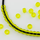6mm x 9mm Beadery Transparent Yellow Pony Plastic Craft Bead-General Bead