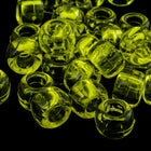 6mm x 9mm Beadery Transparent Yellow Pony Plastic Craft Bead-General Bead