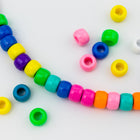 6mm x 9mm Beadery "Opaque Multi" Pony Plastic Craft Bead Mix-General Bead