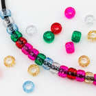 6mm x 9mm Beadery "Sparkle Multi" Pony Plastic Craft Bead Mix-General Bead