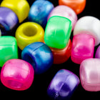 6mm x 9mm Beadery "Pearl Multi" Pony Plastic Craft Bead Mix-General Bead