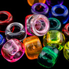 6mm x 9mm Beadery "Transparent Multi" Pony Plastic Craft Bead Mix-General Bead