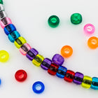 6mm x 9mm Beadery "Transparent Multi" Pony Plastic Craft Bead Mix-General Bead