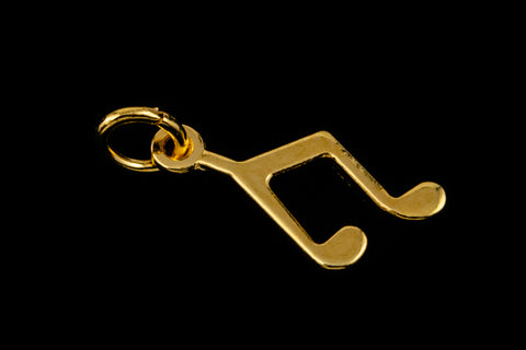 14mm Gold Plated Music Note Charm #BGE045-General Bead