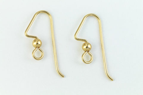 20mm Gold Filled Angular Ear Wire with Ball #BGF017-General Bead