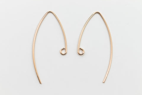 26mm Gold Filled V Shaped Ear Wire #BGG017