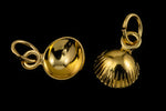 10mm Gold Plated Seashell Charm #BGJ045-General Bead