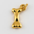 14mm Gold Plated Dog Bone Charm #BGK045-General Bead