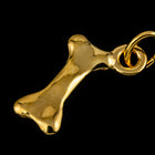 14mm Gold Plated Dog Bone Charm #BGK045-General Bead