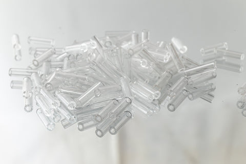 3mm Transparent Crystal Miyuki Smooth Bugle (8.5 Gm, 125 Gm, 250 Gm)