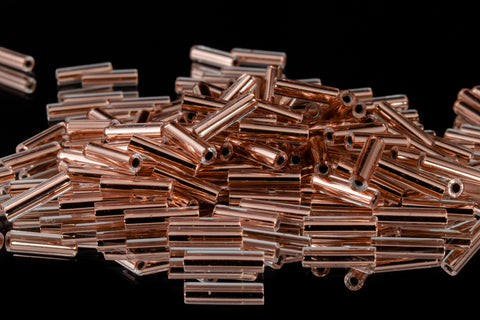 6mm Copper Lined Crystal Miyuki Smooth Bugle (5 Gm, 50 Gm, 100 Gm)