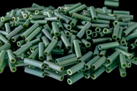 6mm Matte Metallic Sage Green Luster Miyuki Smooth Bugle (8.5 Gm, 125 Gm, 250 Gm)