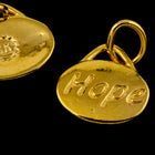 11mm Gold Plated Hope Charm #BGM045-General Bead