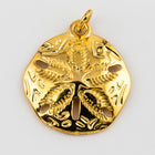 17mm Gold Plated Sand Dollar Charm #BGO045-General Bead
