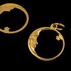 17mm Gold Plated Moon and Star Charm #BGP045-General Bead