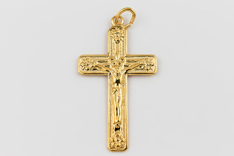 29mm Gold Plated Crucifix #BGR045-General Bead